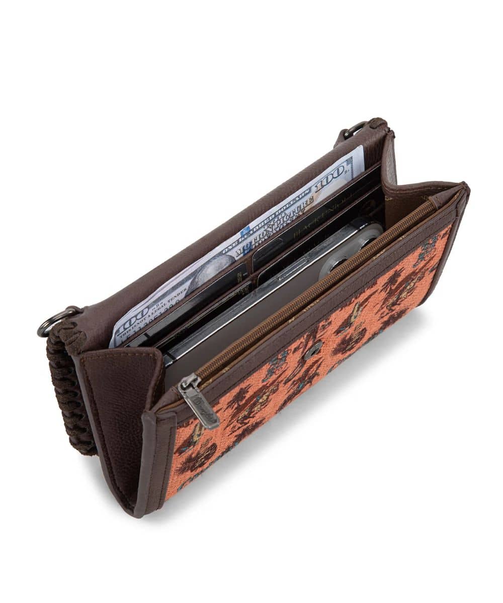 Montana West Women's Wrangler Retro Cowboy Crossbody Wallet