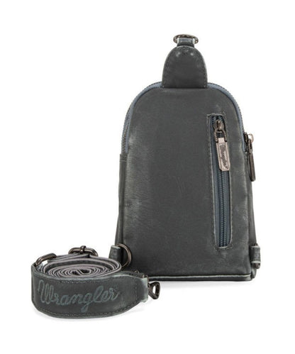 Pewter gray women's crossbody sling bag
