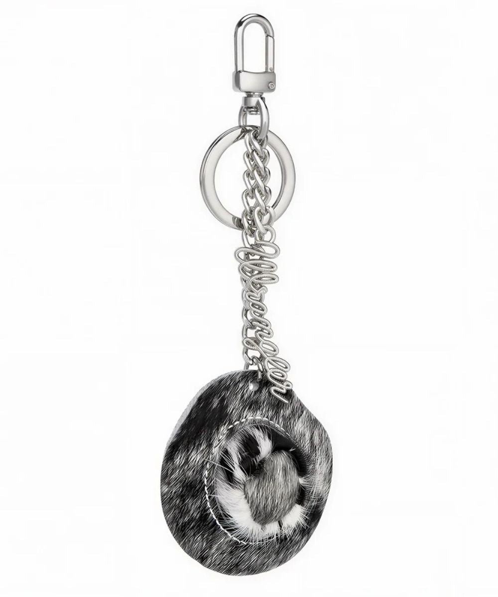 Montana West Wrangler Cowhide Cowboy Hat Bag Charm