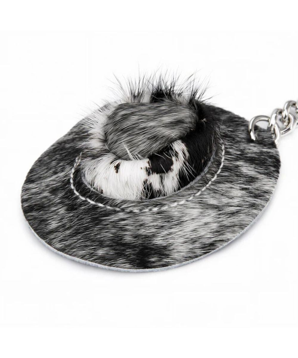 Montana West Wrangler Cowhide Cowboy Hat Bag Charm