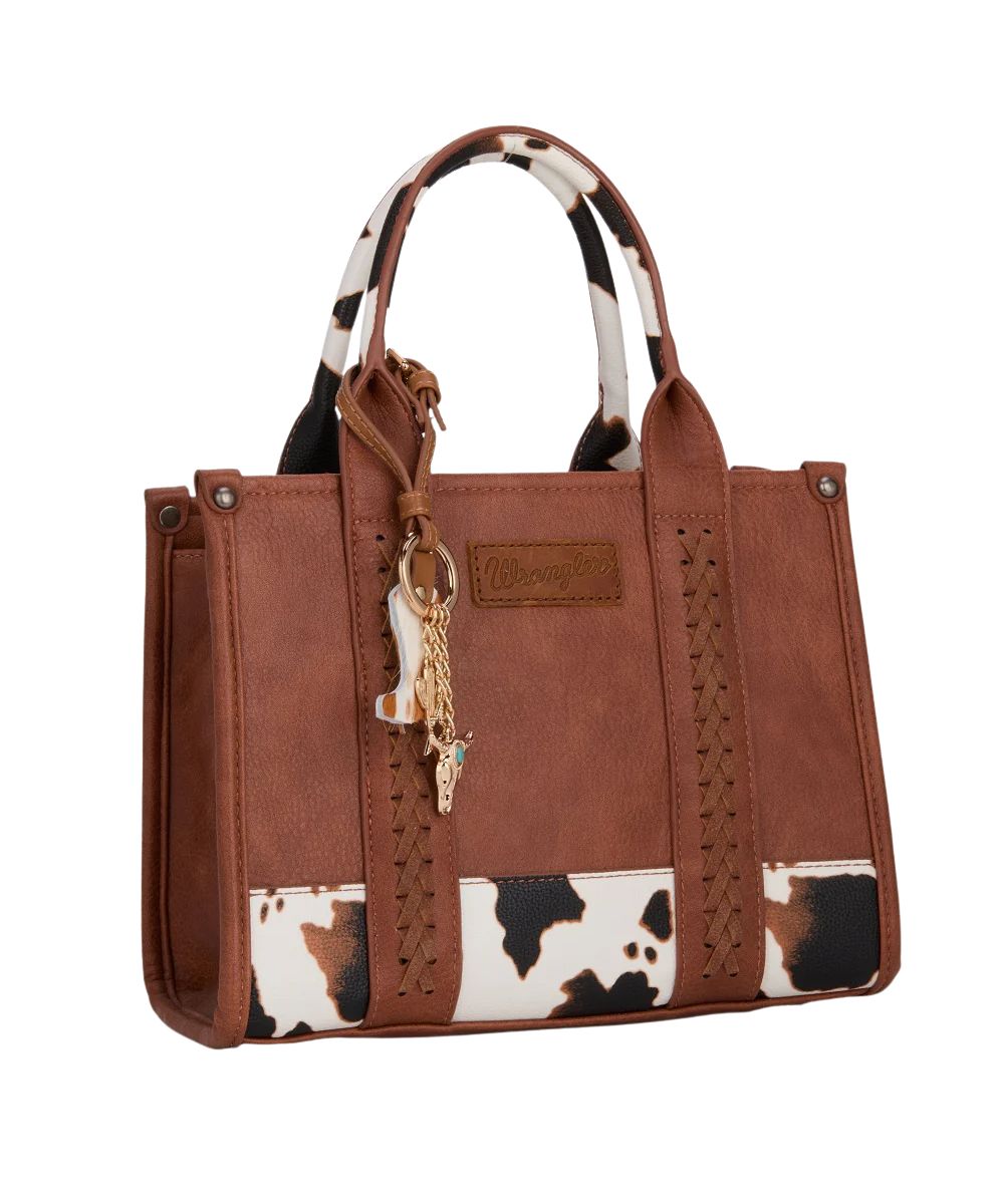 Montana West Brown Cowhide Cowboy Boot Bag Charm