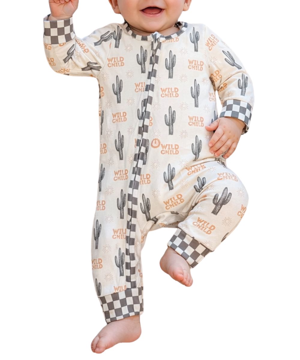 The Wellington Co Infant TwoCan Wild Child Romper