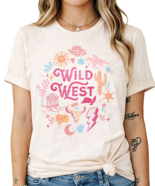 LaLaSista Women's Wild West Western Tee