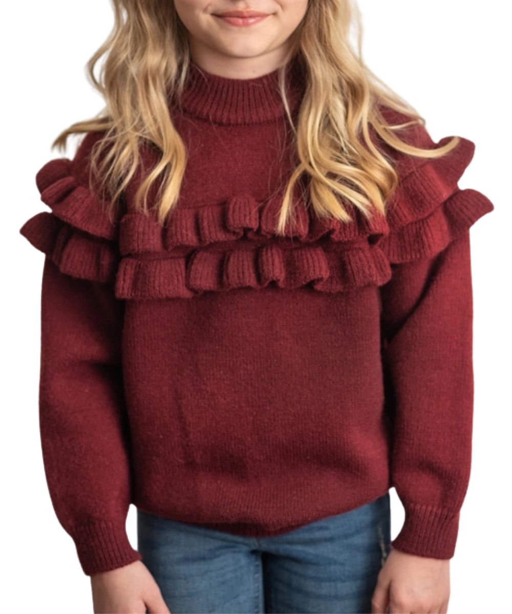 Oopsie Daisy Girls' Ruffle Sweater