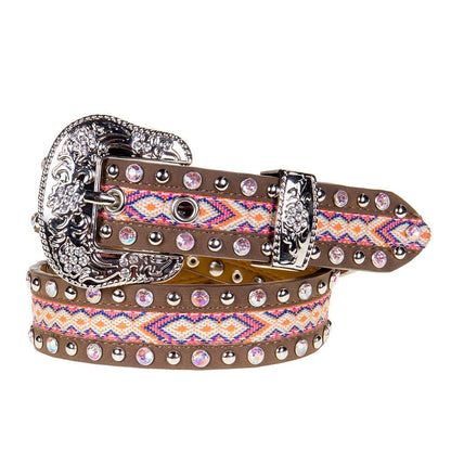 M&F Western Girls' Angel Ranch Pink Fashion Belt