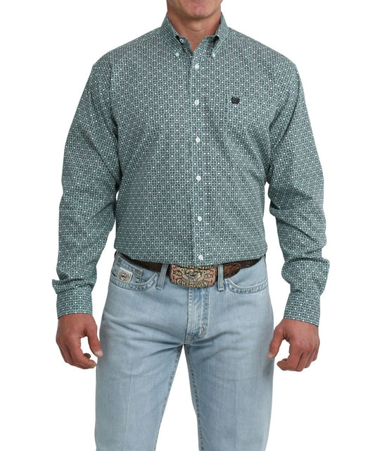 MNS CINCH L/S BUTTON UP SHIRT - GRN