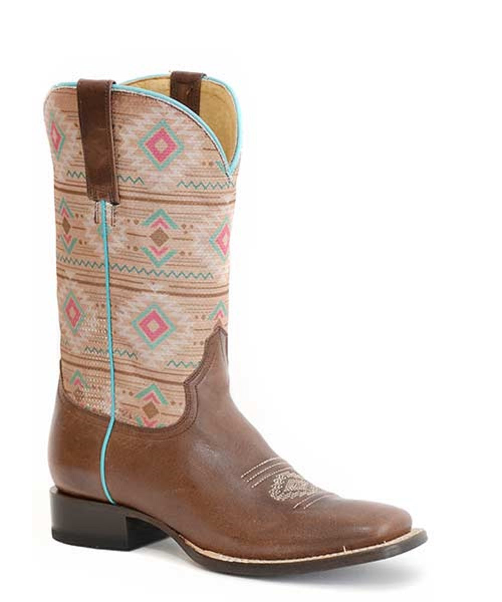 Roper Women's Southwest Square Toe Boot- Style #09-021-9991-0009 ! desc :  ! caption :
