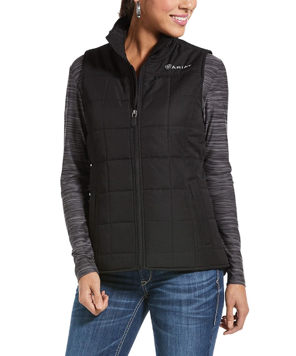 Ariat Women's REAL Black Cruis Vest- Style #10032984 ! desc :  ! caption :