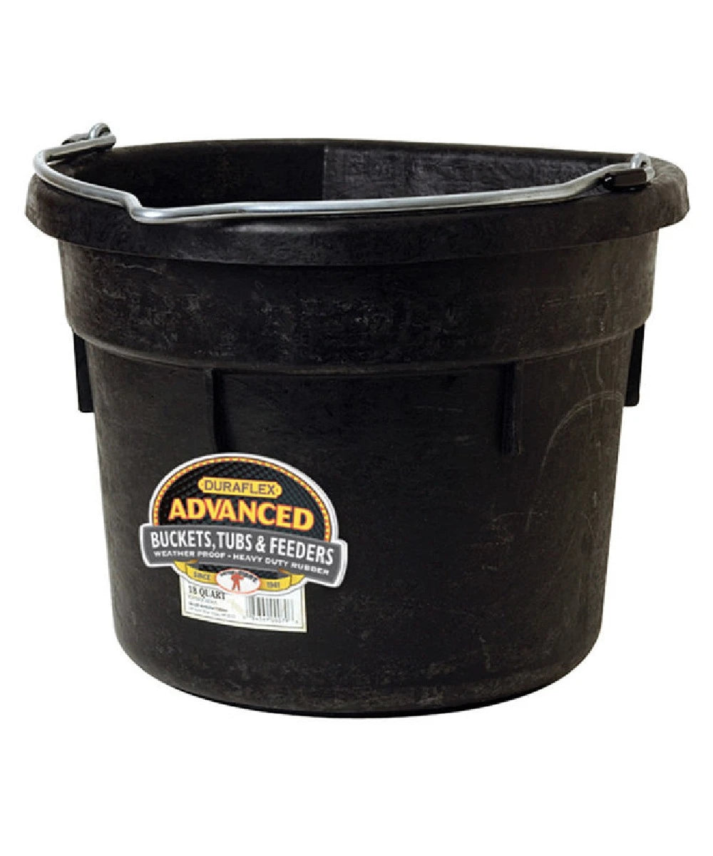 Duraflex Rubber Flatback 18QT Bucket- Style #11398-1 ! desc :  ! caption :