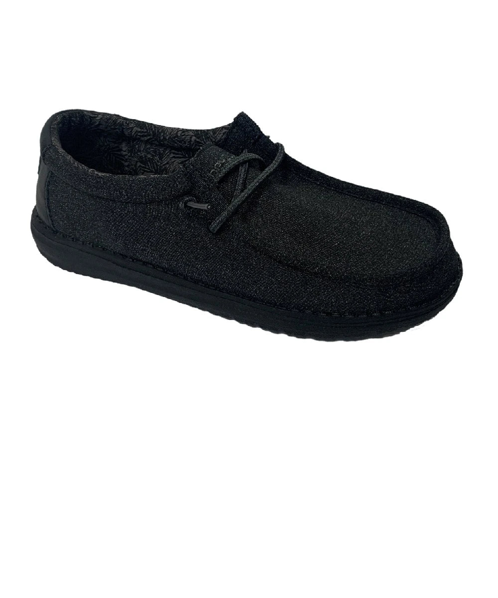 Hey Dude Youth Black Wally Shoe- Style #130134900 ! desc :  ! caption :