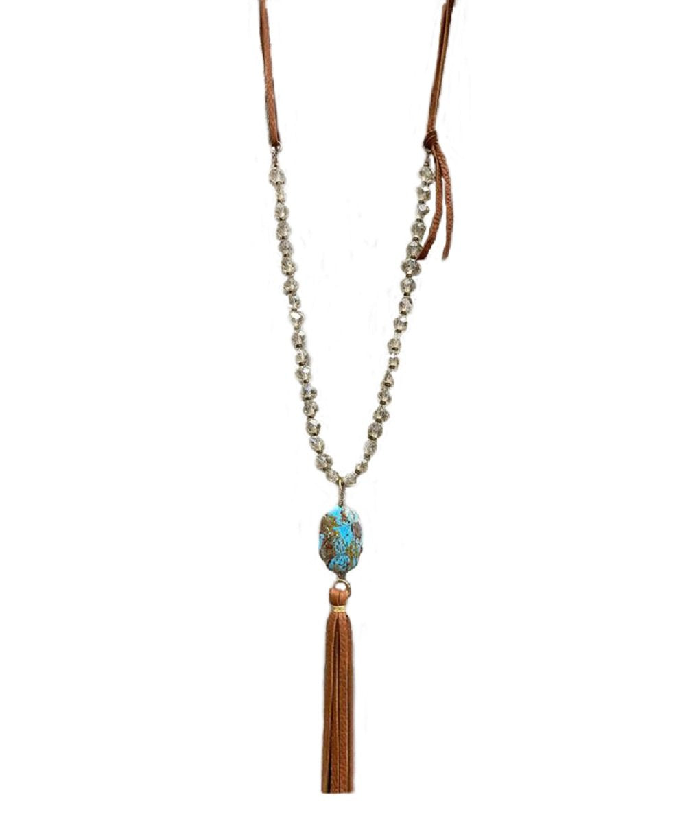 J. Forks Designs Women's Light Golden Crystal Necklace- Style #17006 ! desc :  ! caption :