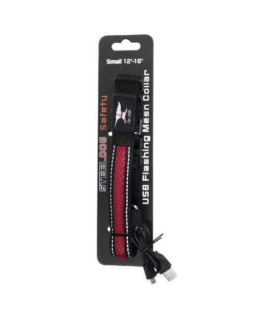 USB Flashing Mesh Dog Collar- Style #18717 ! desc :  ! caption :