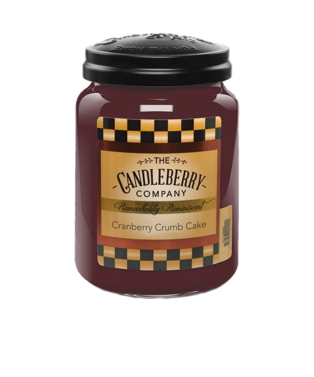 Candleberry Cranberry Crumb Cake Large Scented Candle Jar- Style #40113 ! desc :  ! caption :