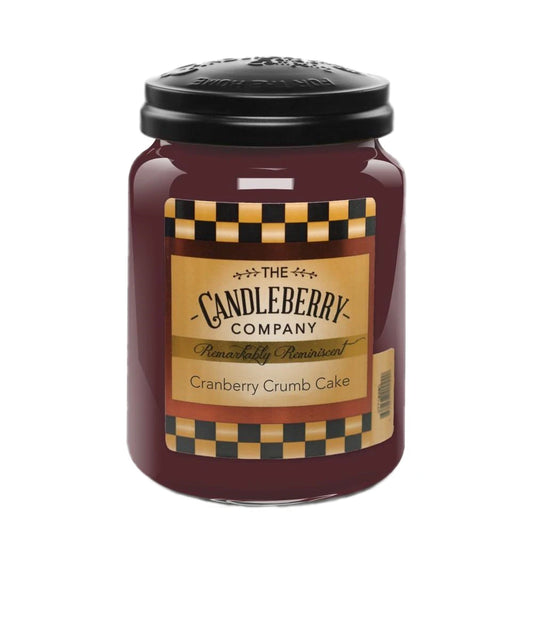 Candleberry Cranberry Crumb Cake Large Scented Candle Jar- Style #40113 ! desc :  ! caption :