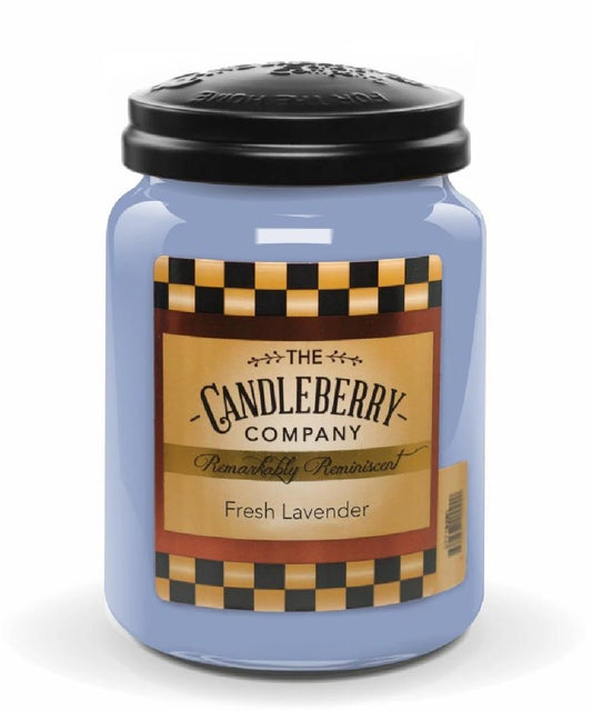 Candleberry Fresh Lavender Large Scented Candle Jar- Style #40154 ! desc :  ! caption :