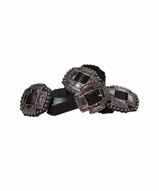 Gem Dandy Women's Roper Black Concho Belt- Style - 5406790 ! desc :  ! caption :