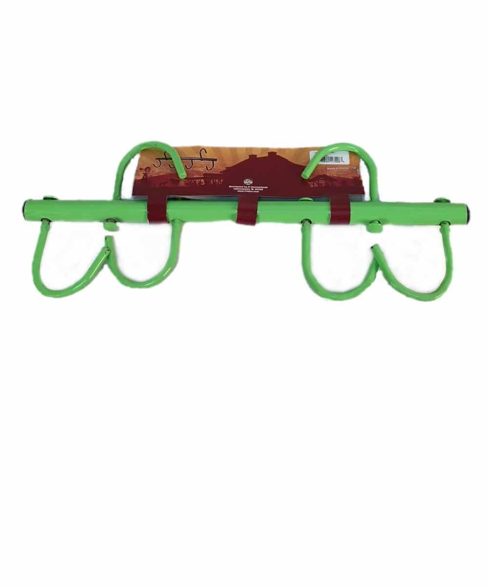 Tough-1 Four Prong Lime Hanging Tack Rack- Style #72-9770 LIM ! desc :  ! caption :