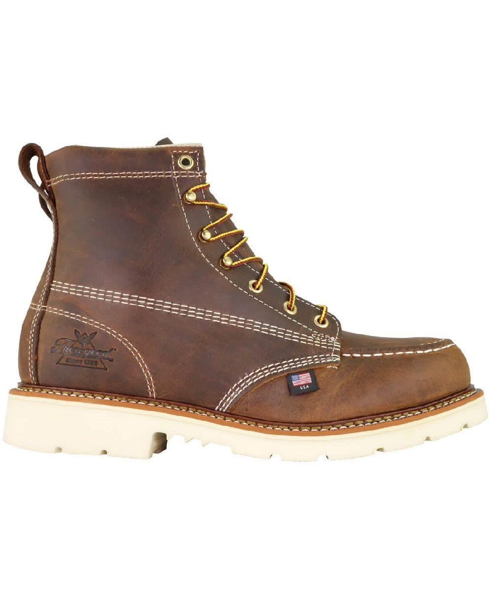 Thorogood Men's American Heritage Safety Toe Lace Up Boot- Style #804-4375 ! desc :  ! caption :