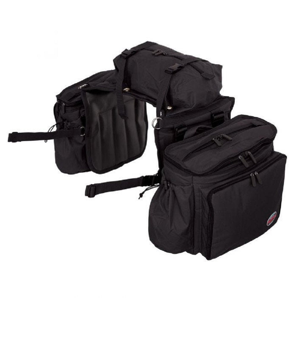 Reinsman Black Deluxe Insulated Saddle Bag- Style #9187-BK ! desc :  ! caption :