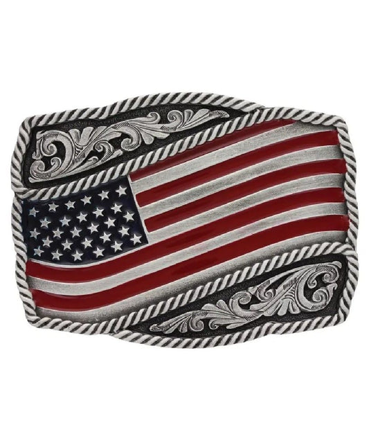 Montana Silversmiths American Flag Attitude Buckle
