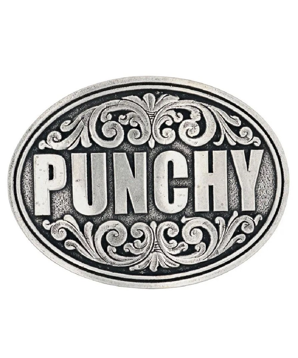 Montana Silversmiths Men's Ultra Punchy Attitude Belt Buckle- Style #A697S ! desc :  ! caption :