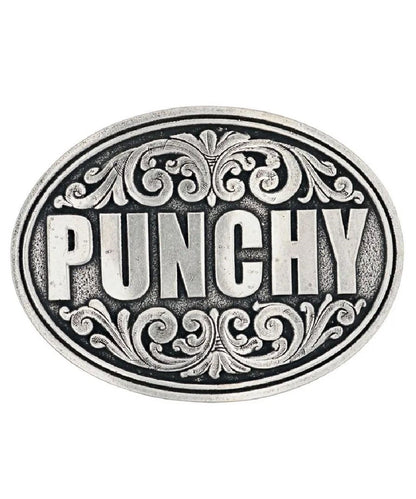 Montana Silversmiths Men's Ultra Punchy Attitude Belt Buckle- Style #A697S ! desc :  ! caption :