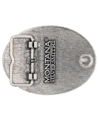 Montana Silversmiths Men's Ultra Punchy Attitude Belt Buckle- Style #A697S ! desc :  ! caption :