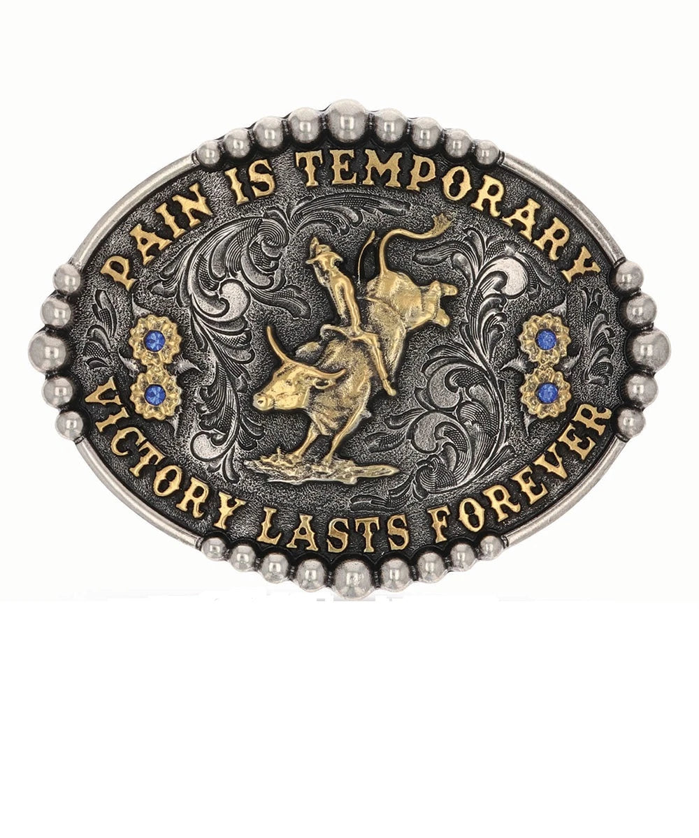 Montana Silversmiths Pain Is Temporary Buckle- Style #A829 ! desc :  ! caption :