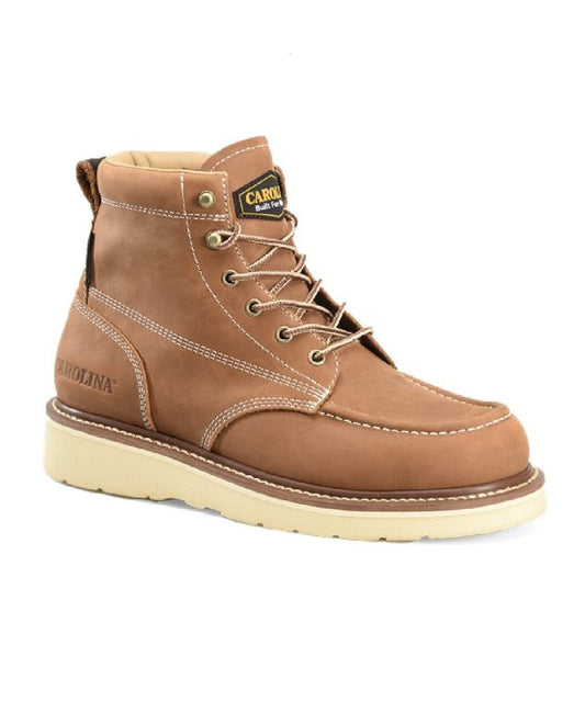 Carolina Boots Men's Carolina AMP Waterproof Moc Toe Wedge Work Boot- Style #CA7041 ! desc :  ! caption :