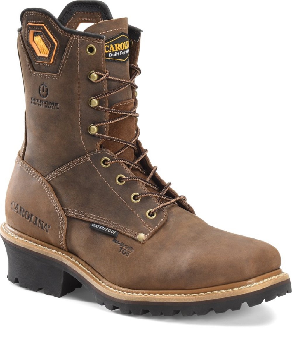 Carolina Men's Coppice Waterproof Composite Square Toe Logger Work Boot- Style #CA9855 ! desc :  ! caption :