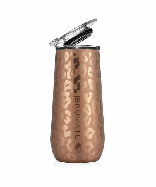 Brümate Gold Leopard Champagne Flute- Style #CF12RL ! desc :  ! caption :