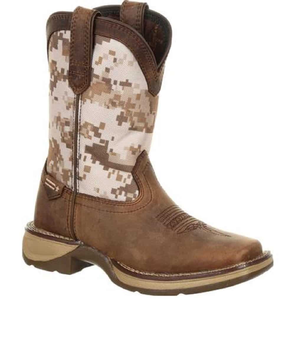 Durango Kids' Lil' Rebel Big Kids Desert Camo Western Boot- Style #DBT0208Y ! desc :  ! caption :