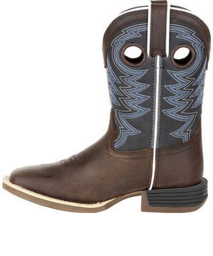 Durango Kids' Lil' Rebel Pro Big Kids' Blue Western Boot- Style #DBT0218Y ! desc :  ! caption :