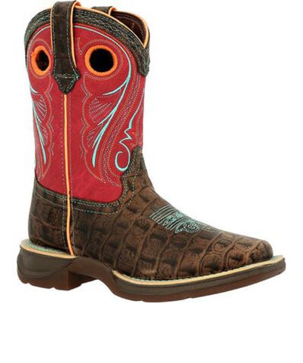 Durango Kids' Lil' Rebel Big Kids' Gator Embossed Boot- Style #DBT0233Y ! desc :  ! caption :