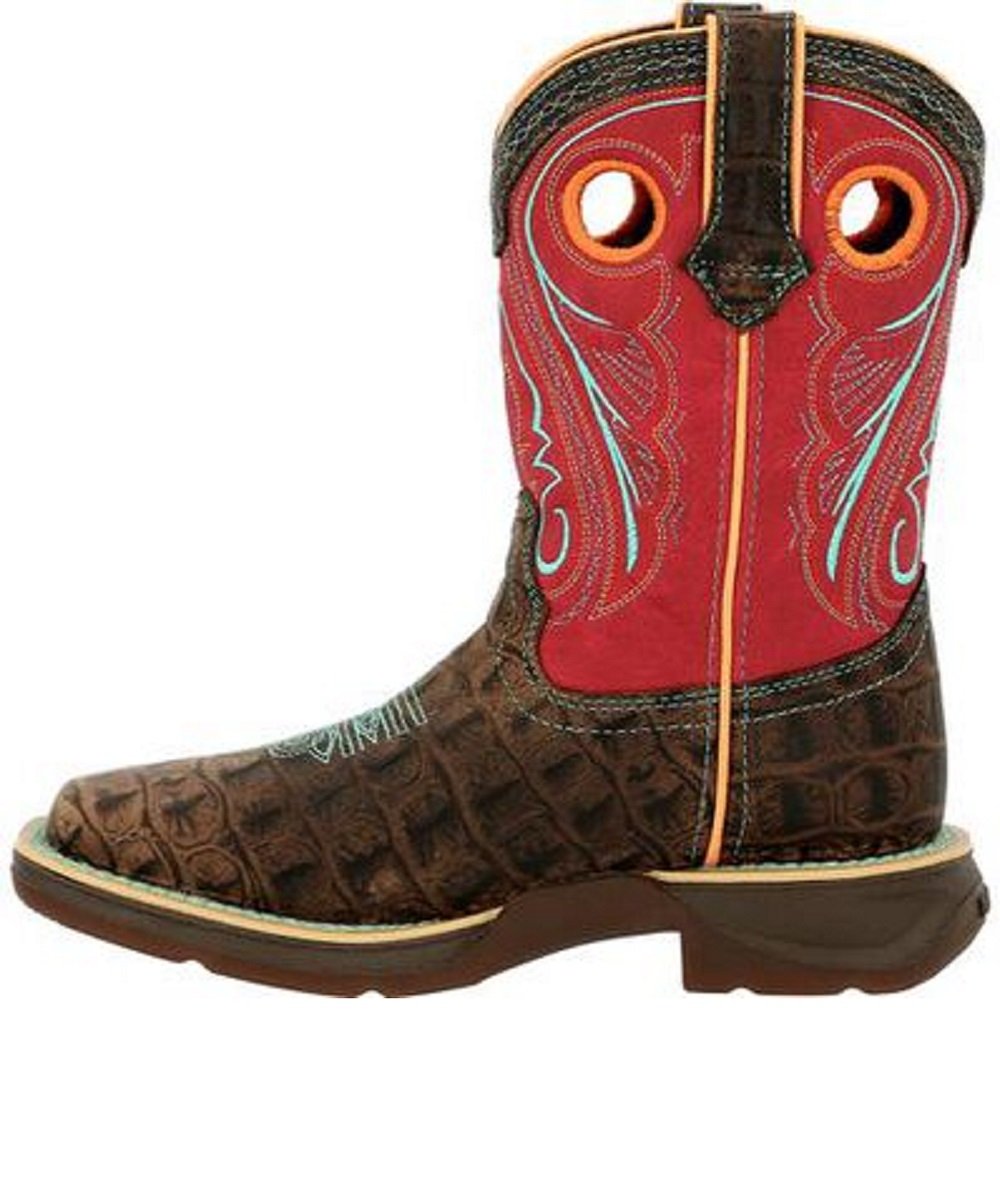 Durango Kids' Lil' Rebel Big Kids' Gator Embossed Boot- Style #DBT0233Y ! desc :  ! caption :