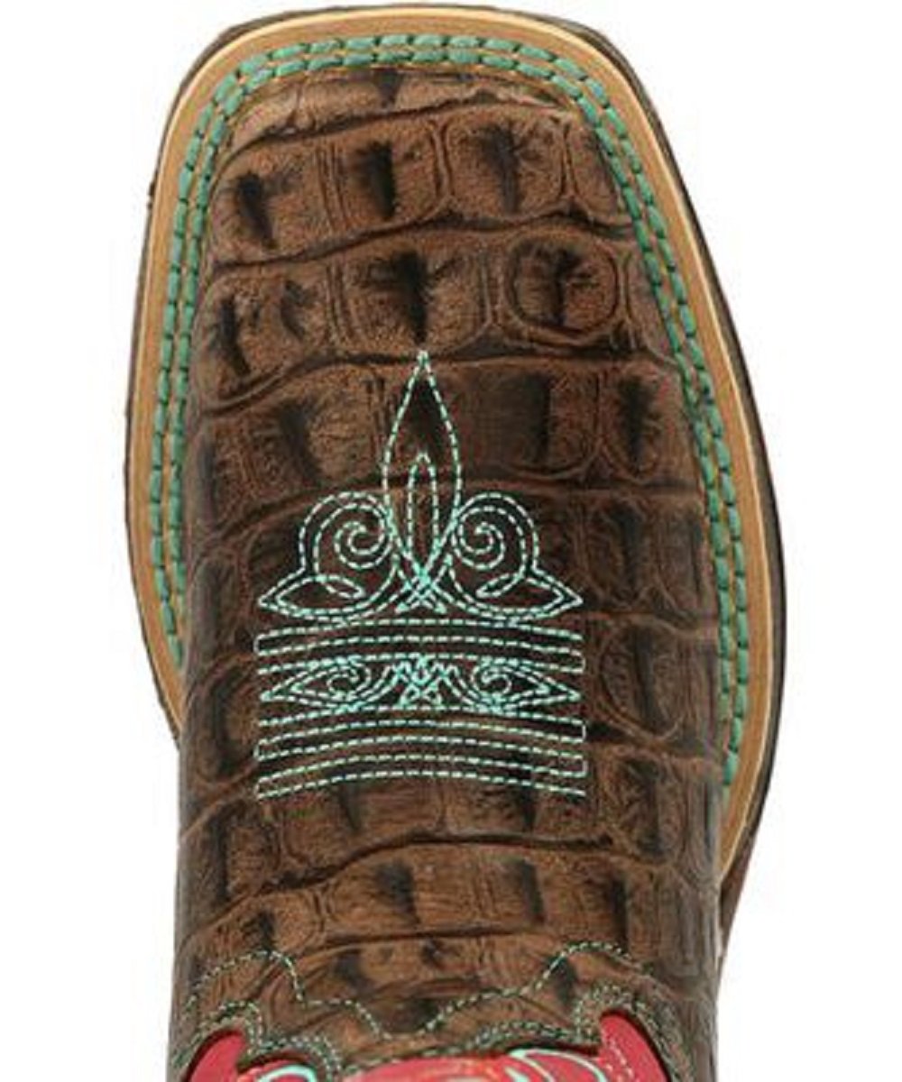 Durango Kids' Lil' Rebel Big Kids' Gator Embossed Boot- Style #DBT0233Y ! desc :  ! caption :