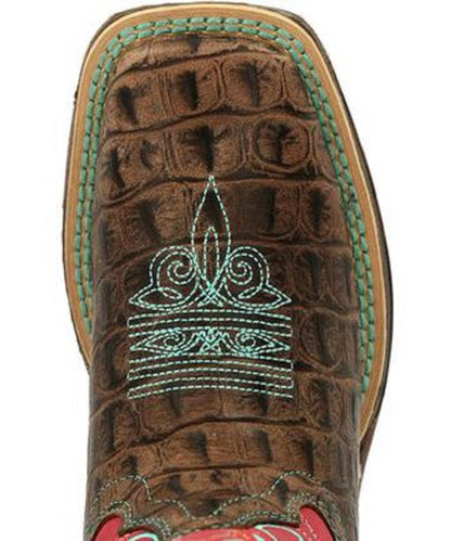 Durango Kids' Lil' Rebel Big Kids' Gator Embossed Boot- Style #DBT0233Y ! desc :  ! caption :