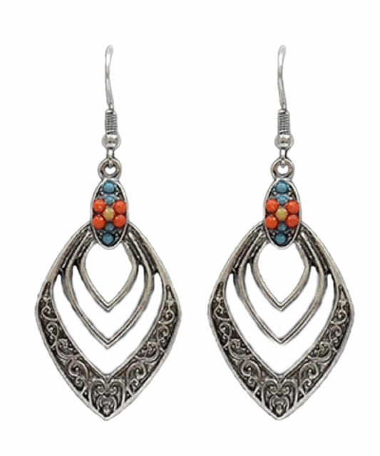 M&F Western Women's Graduated Diamond Shape Earrings