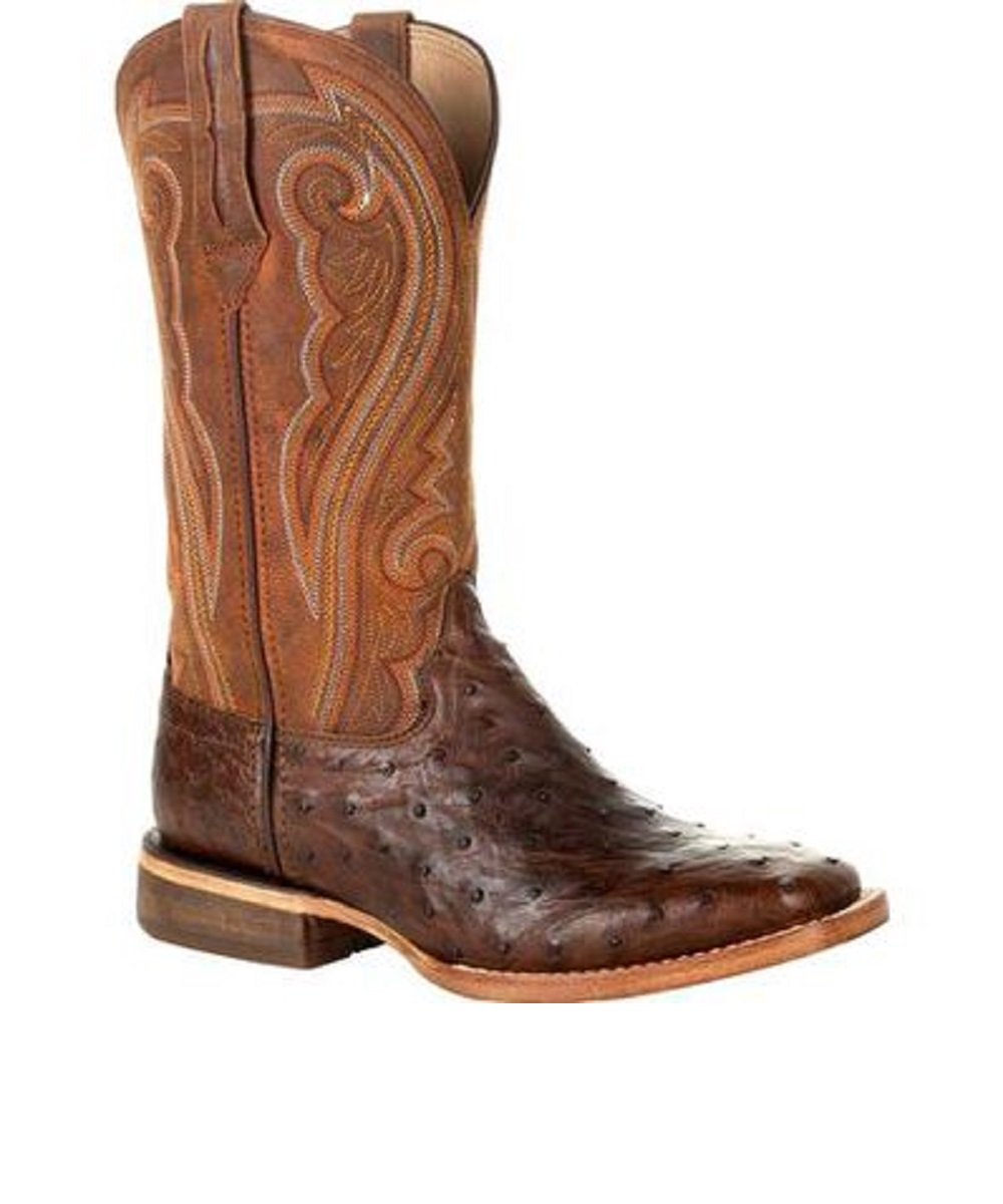 Durango Women's Full Quill Ostrich Antiqued Saddle Western Boot- Style #DRD0389 ! desc :  ! caption :