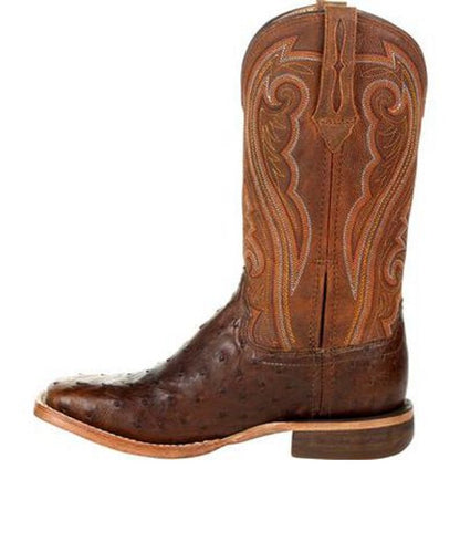 Durango Women's Full Quill Ostrich Antiqued Saddle Western Boot- Style #DRD0389 ! desc :  ! caption :