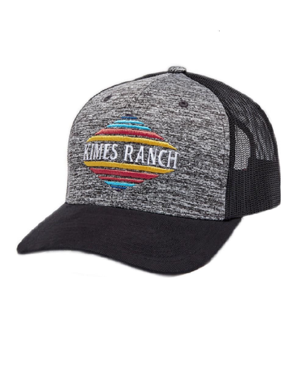 Kimes Ranch Black El Paso Trucker Cap- Style #EL PASO BLACK ! desc :  ! caption :