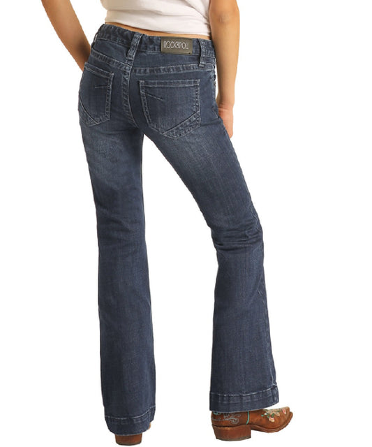Rock & Roll Cowgirl Girls' Trouser- Style #G5F2723 ! desc :  ! caption :