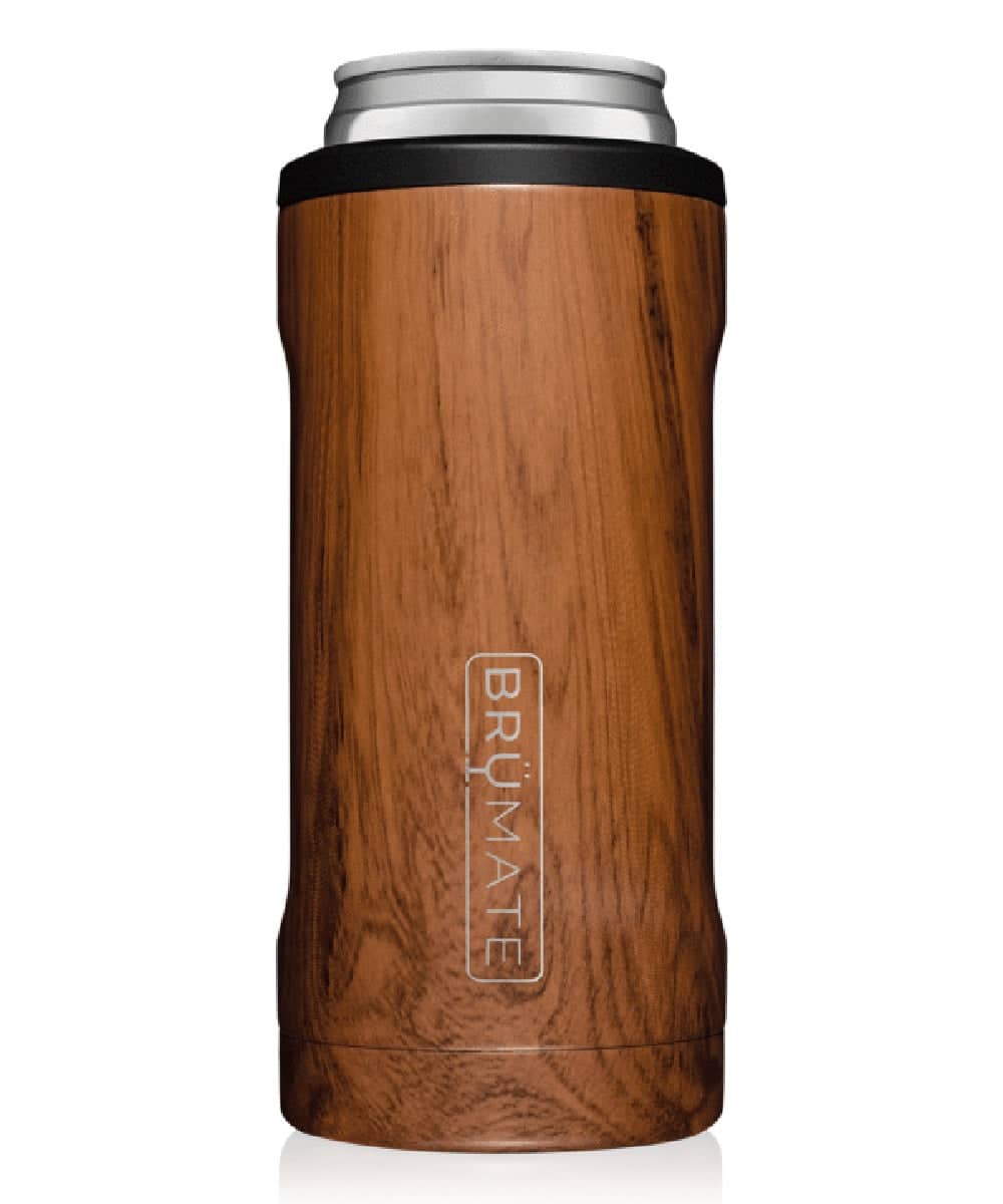 BrüMate Hopsulator Slim Walnut Can Cooler- Style #HS12WD ! desc :  ! caption :