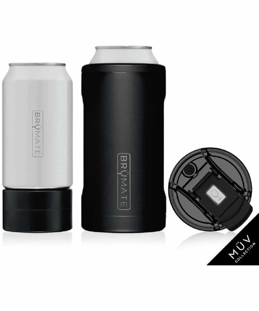 BrüMate Matte Black Hopsulator Trio Can Cooler & Tumbler- Style #HT16M ! desc :  ! caption :
