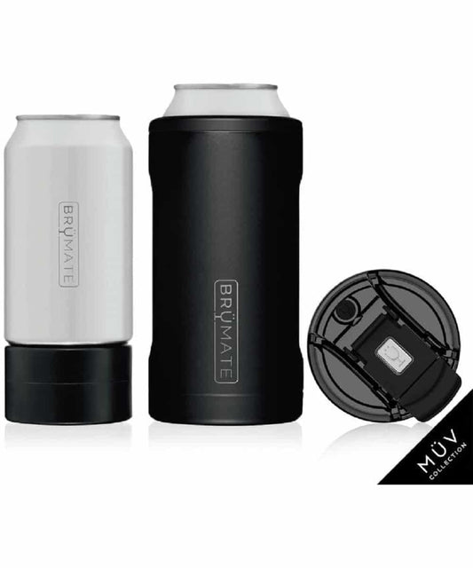 BrüMate Matte Black Hopsulator Trio Can Cooler & Tumbler- Style #HT16M ! desc :  ! caption :