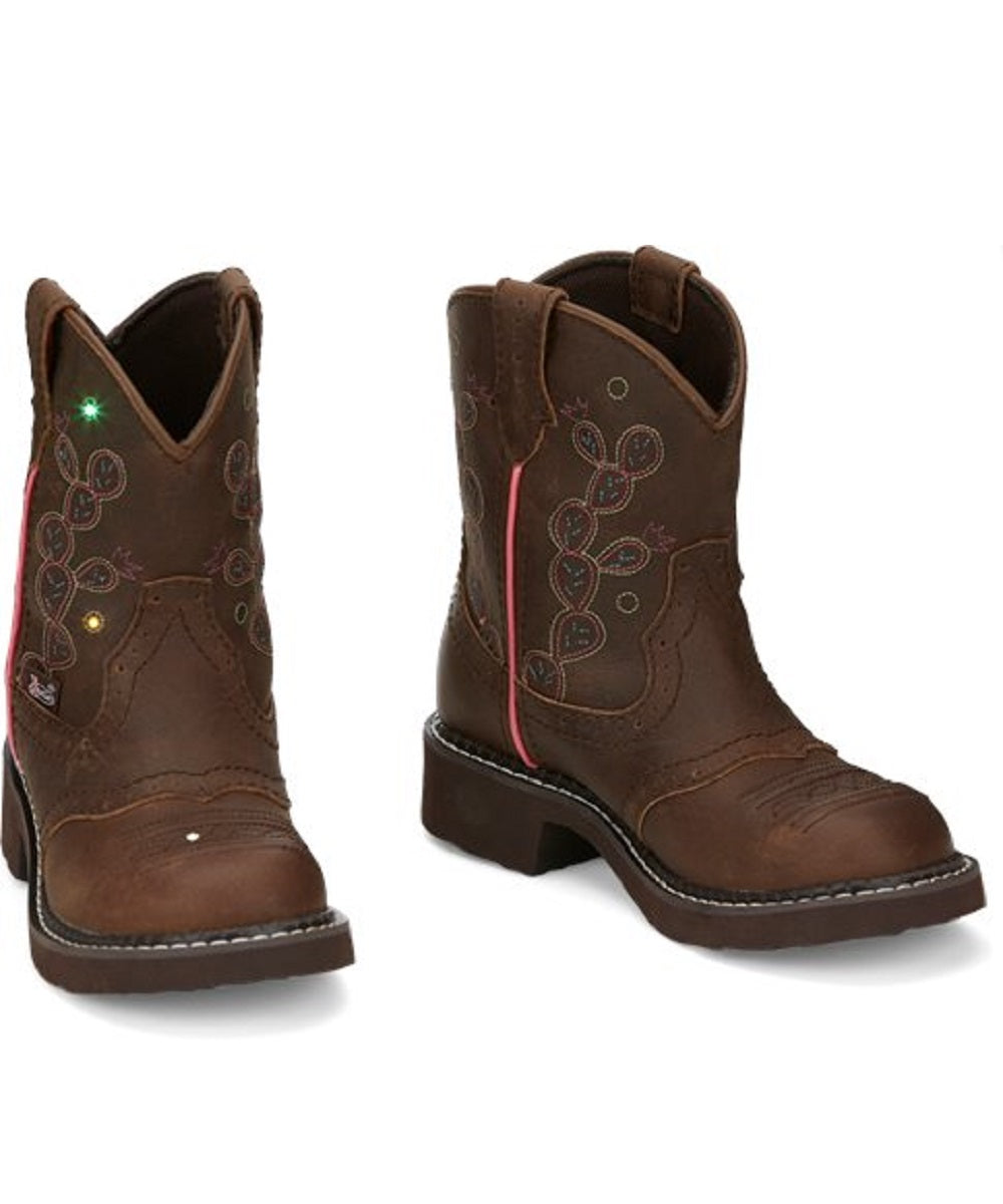 Justin Kids' Glitzi Light Up Boot- Style #JK9915 ! desc :  ! caption :
