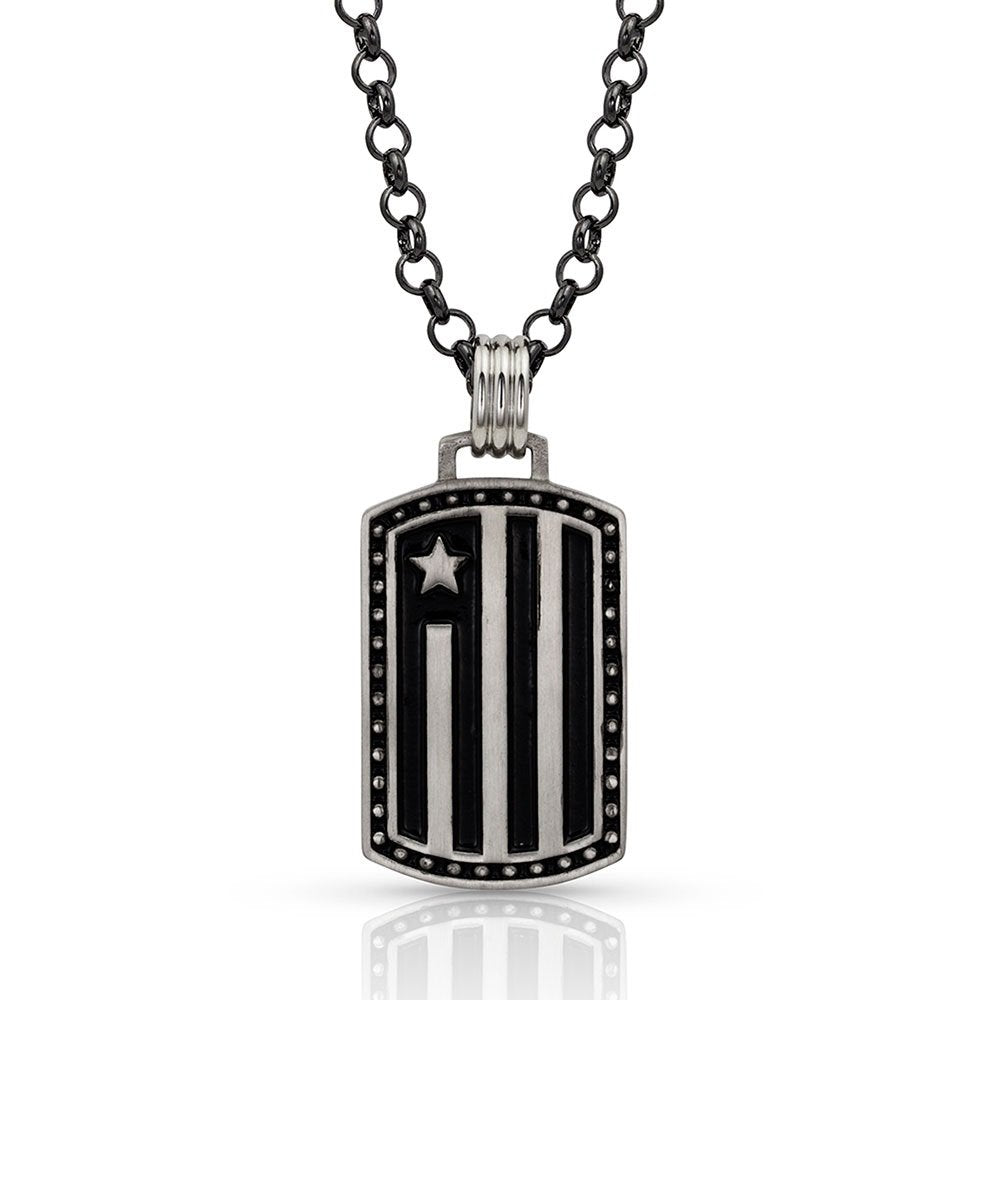 Montana Silversmiths Independence Day Flag Necklace- Style #KTNC4284 ! desc :  ! caption :