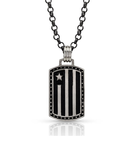 Montana Silversmiths Independence Day Flag Necklace- Style #KTNC4284 ! desc :  ! caption :