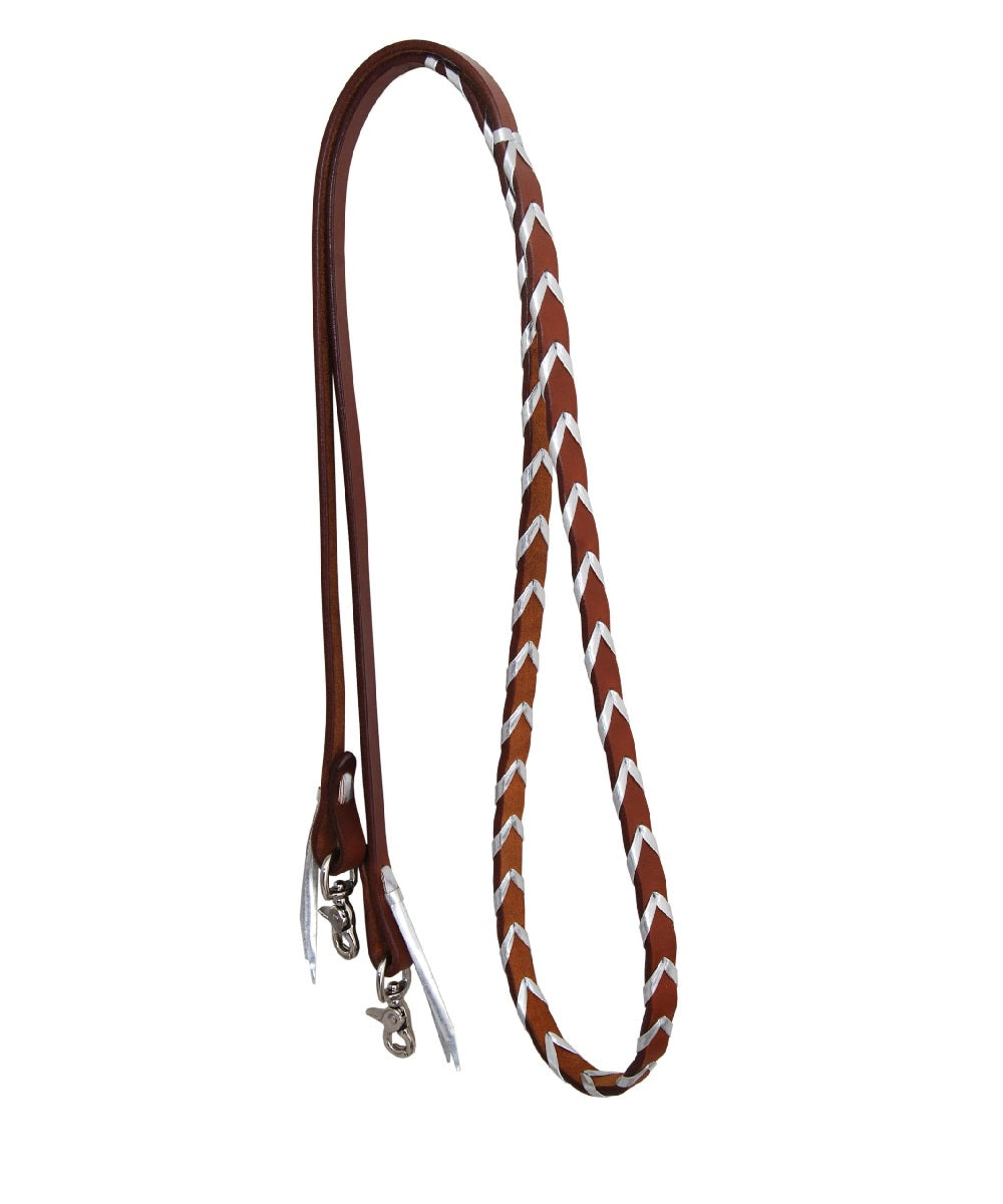 Rafter T Ranch Barrel Rein- Style #RN220SL ! desc :  ! caption :
