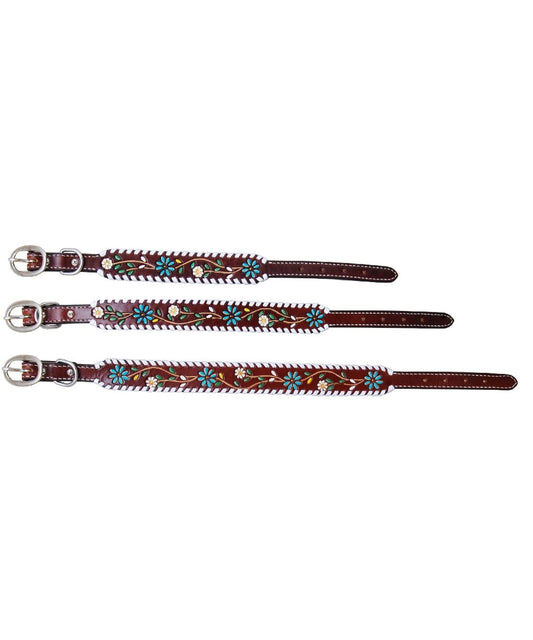Rafter T Ranch Floral Vine Dog Collar Size Small